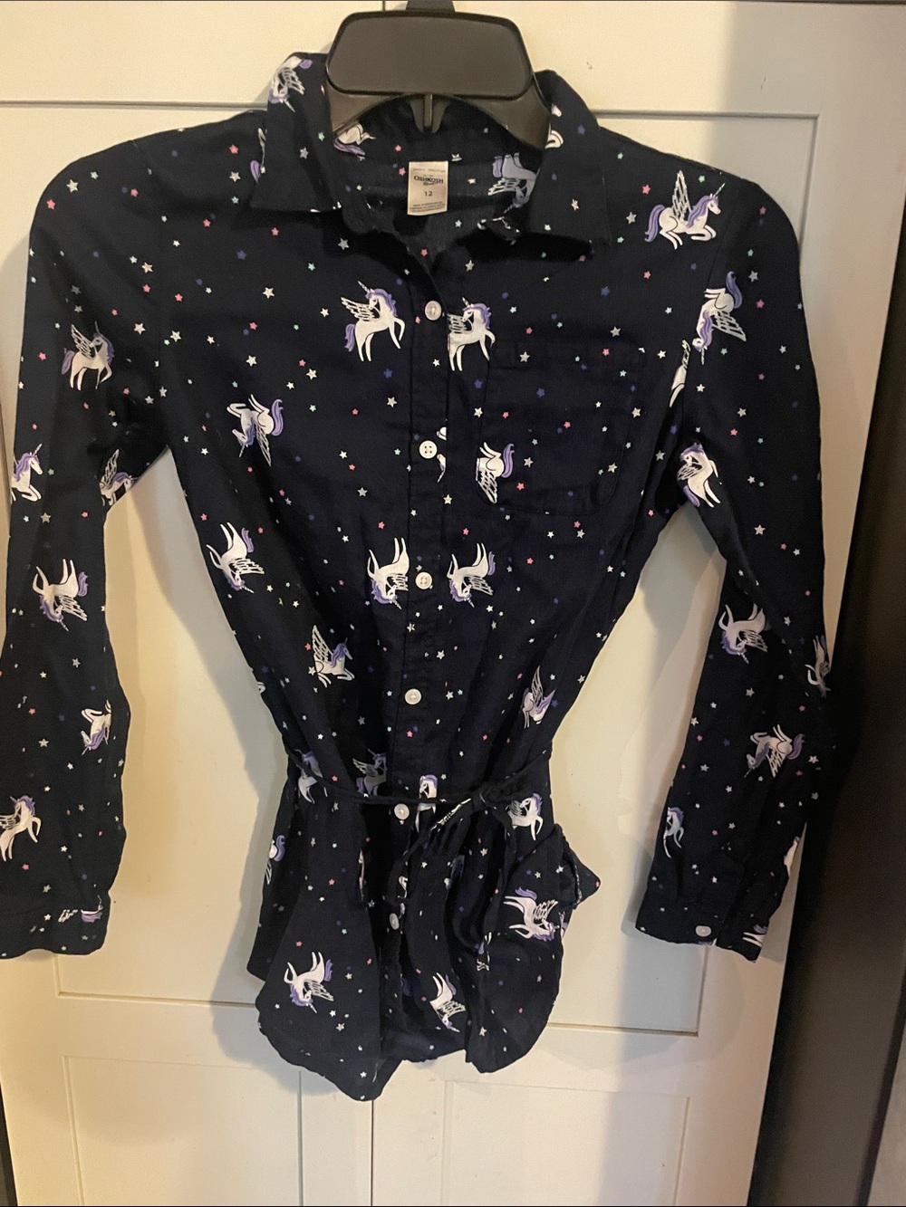 OshKosh B'gosh Navy Unicorn Button-Front long shirt